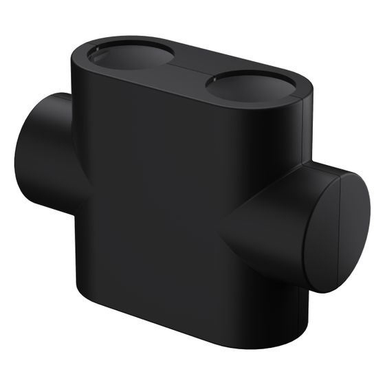 Oventrop Designabdeckung Multiblock T/TU/TQ Durchgang, Schwarz matt, 1184081
