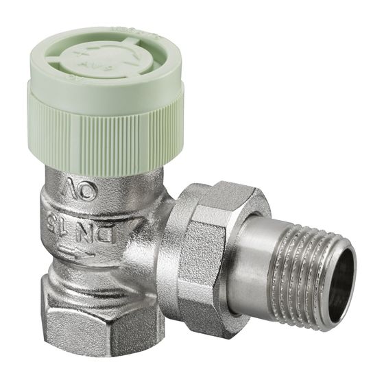 Oventrop RFV 9 Thermostatventil DN 10 R 3/8” Außengewinde, PN 10 Eckausführung