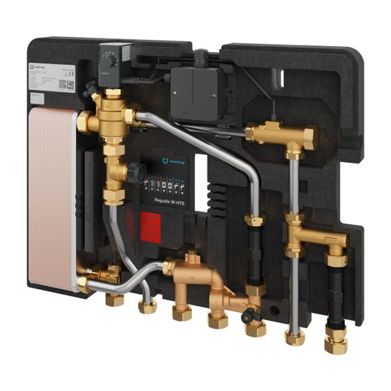Oventrop Elektronische Wohnungsstation Regudis W-HTE, Wärmeübertrager kupfergelötet, doppelwandig, 1344070