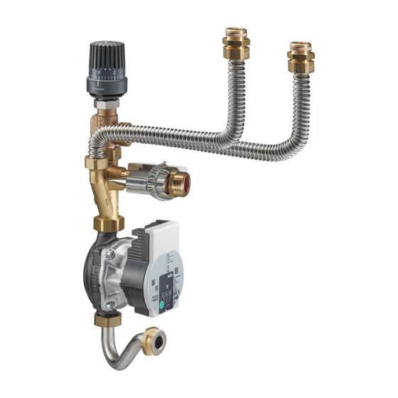 Oventrop Vorlauftemperaturregelmodul Flächenheizungen für Regudis W-HTE, mit Reguflow 15-6/130 TS, 1344554