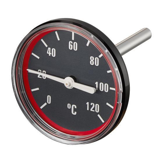 Oventrop Thermometer für Regumat und Regusol Stationen DN 20, Rot