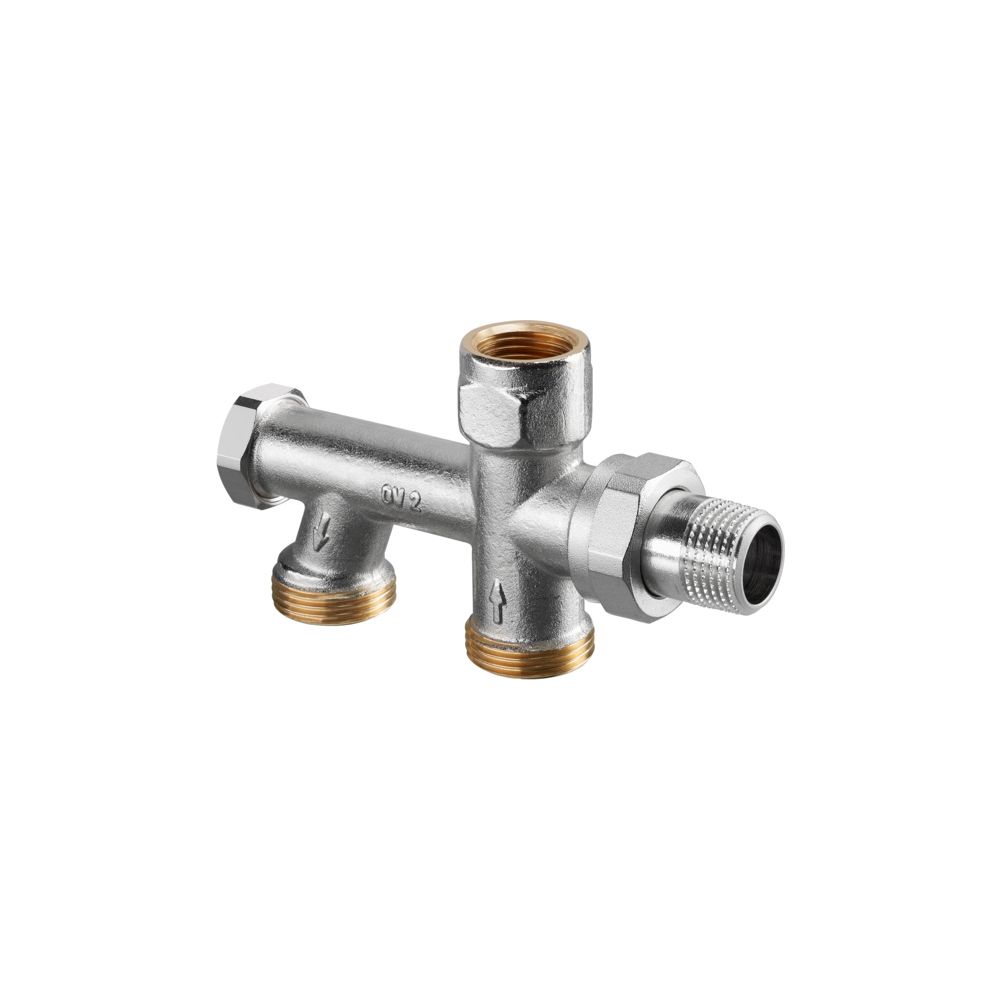 Oventrop Duo Zweirohr-Anschlussstück mit Absperrung, G 3/4" Außengewinde, Abstand 50m... OVENTROP-1013361 4026755115642 (Abb. 4)
