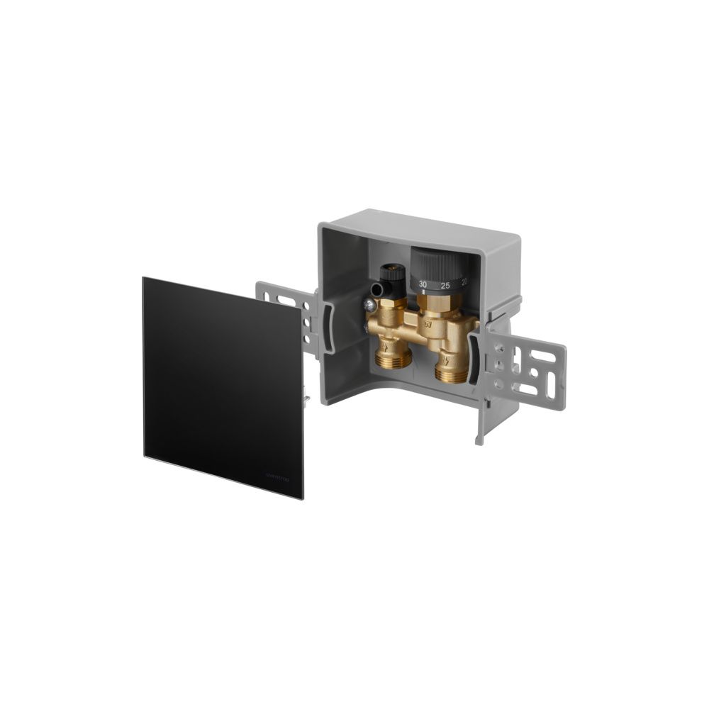 Oventrop Unibox E RTL Rücklauftemperaturbegrenzer, geschlossen, Echtglas Schwarz, 102... OVENTROP-1022761 4026755462616 (Abb. 2)