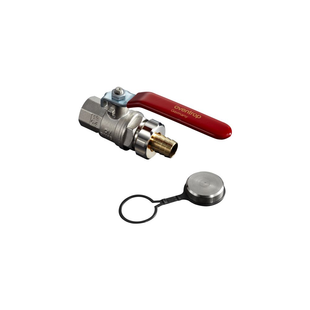 Oventrop Kugelhahn mit Schlauchverschraubung DN 15, R 1/2" IG, PN 16 f. Temperaturen ... OVENTROP-1036154 4026755275261 (Abb. 2)