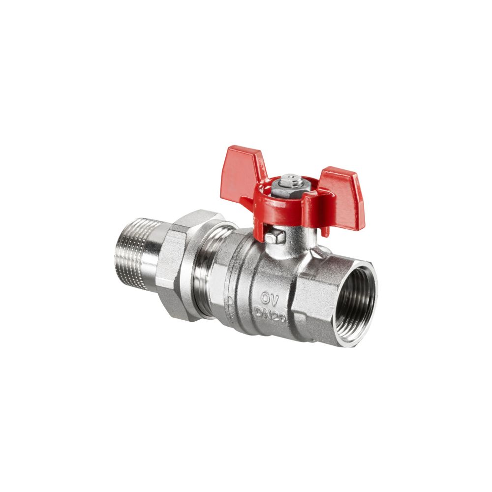 Oventrop Optiba Kugelhahn Flügelgriff DN 32, 1 1/4" Innengewinde, Verschraubung mit A... OVENTROP-1075810 4026755335057 (Abb. 2)