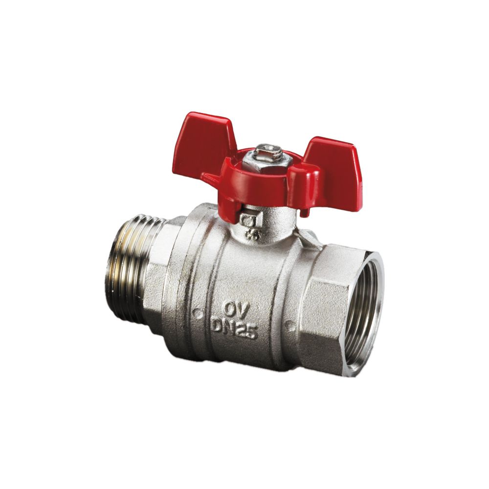 Oventrop Optiba Kugelhahn Flügelgriff DN 32, G 1 1/4" Innengewinde, G 1 1/4" Außengew... OVENTROP-1076310 4026755129113 (Abb. 2)