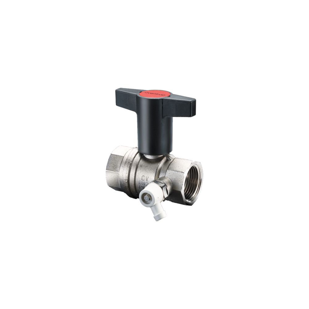 Oventrop Optiba Kugelhahn Knebelgriff DN 20, 3/4" Innengewinde, PN 16, mit Entleerung... OVENTROP-1077806 4026755262667 (Abb. 2)