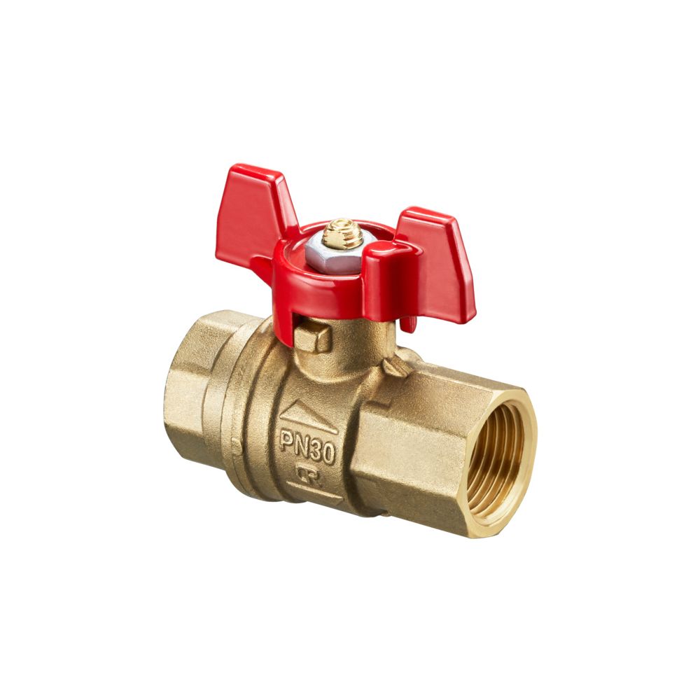 Oventrop Kugelhahn entzinkungsbeständig Flügelgriff DN 15 beidseitig 1/2" Innengewind... OVENTROP-1079404 4026755232196 (Abb. 2)