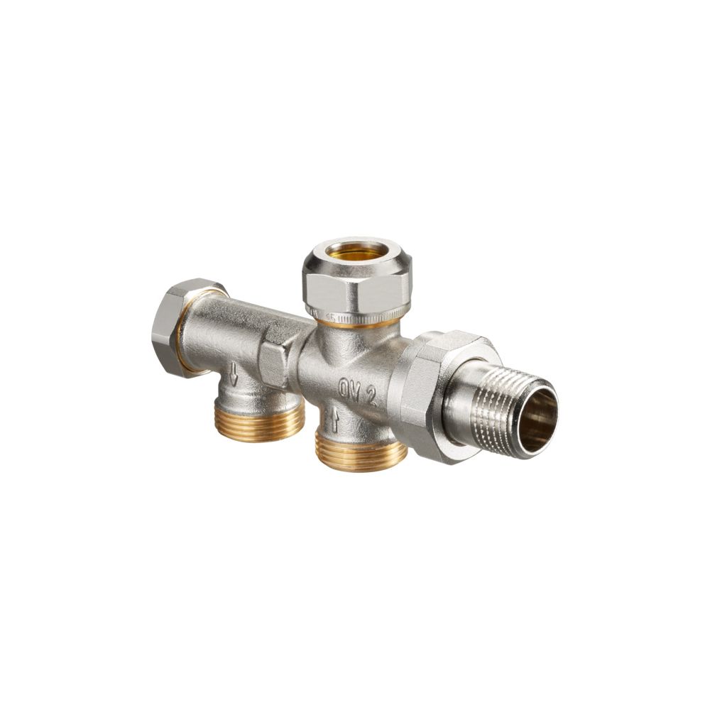 Oventrop Duo Zweirohr-Anschlussstück mit Absperrung, 24x1,5mm Außengewinde, Abstand 3... OVENTROP-1182651 4026755251494 (Abb. 2)