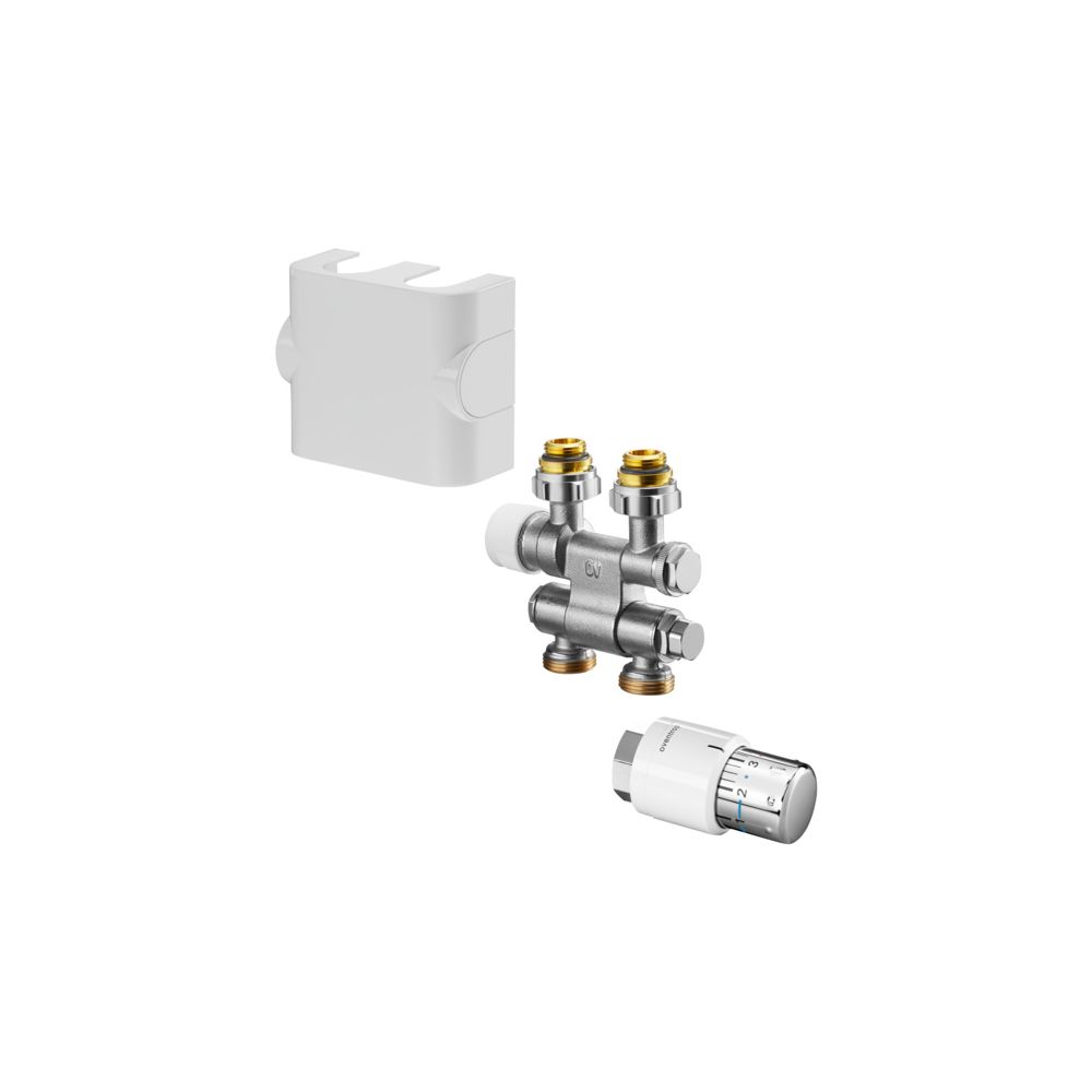 Oventrop Anschlussset für Badheizkörper Multiblock TF/Uni S, schwenkbar, Weiß, 118413... OVENTROP-1184135 4026755319583 (Abb. 2)