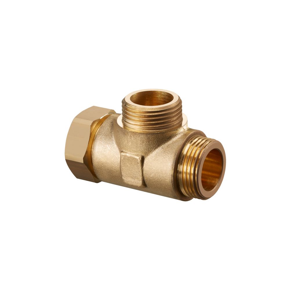 Oventrop T-Stück für Kesselverrohrung G 1” x G 1” x G 1” Überwurfmutter, 1359080... OVENTROP-1359080 4026755318265 (Abb. 2)