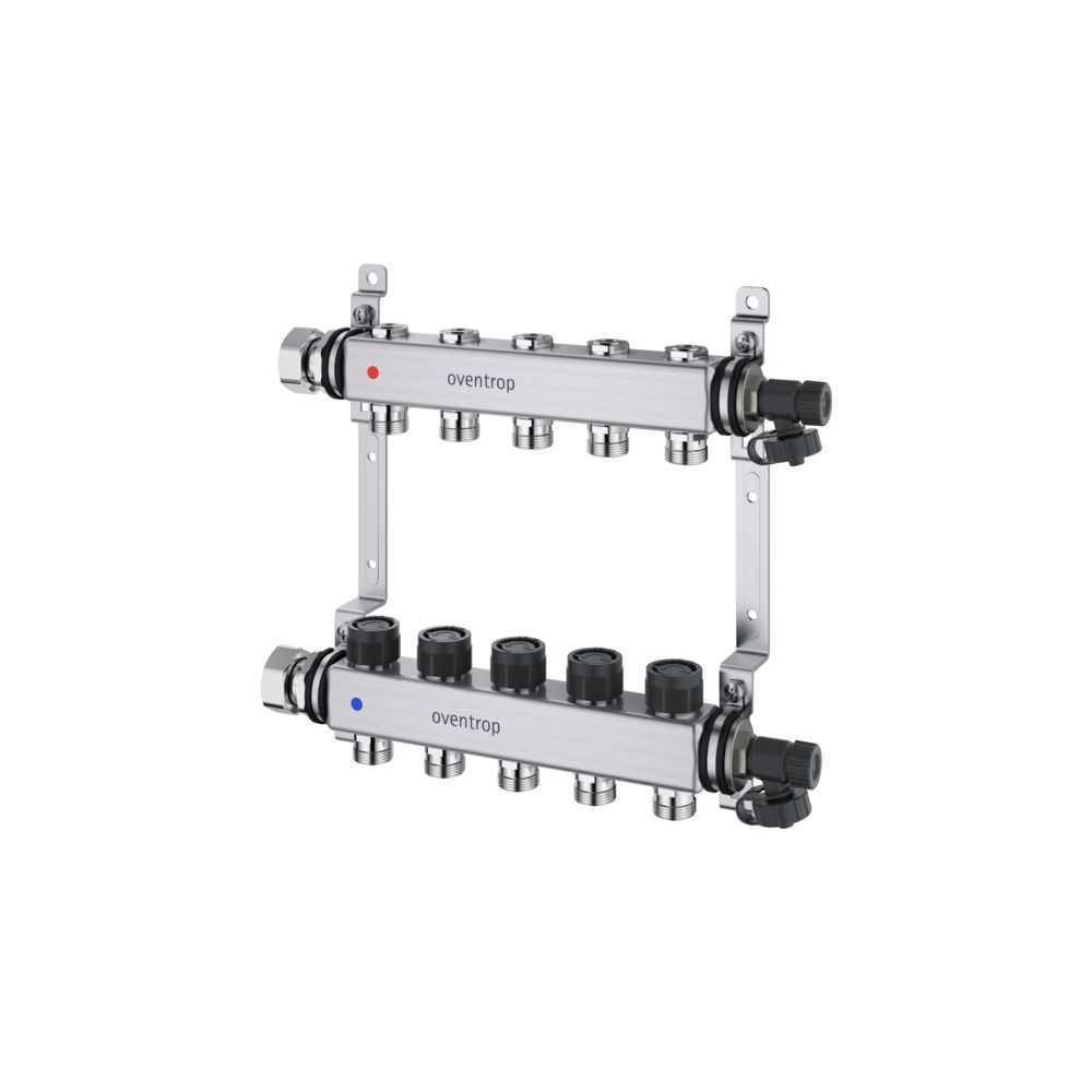 Oventrop Edelstahlverteiler 10 Heizkreise mit integriertem Reguliereinsatz, 1406560... OVENTROP-1406560 4026755450392 (Abb. 2)