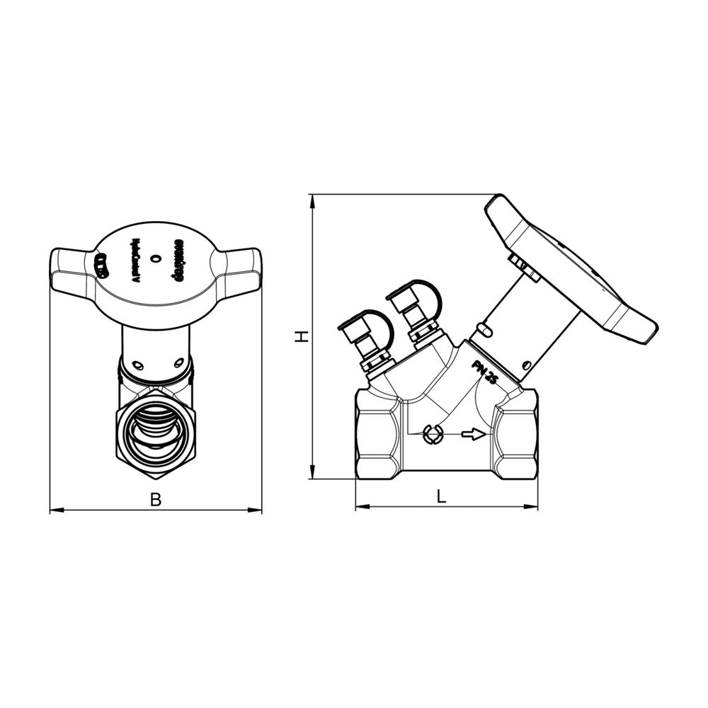 Oventrop HydroControl V Strangregulierventil DN 15, PN 25, Rp 1/2" Innengewinde Hydr... OVENTROP-1062404 4026755479348 (Abb. 11)