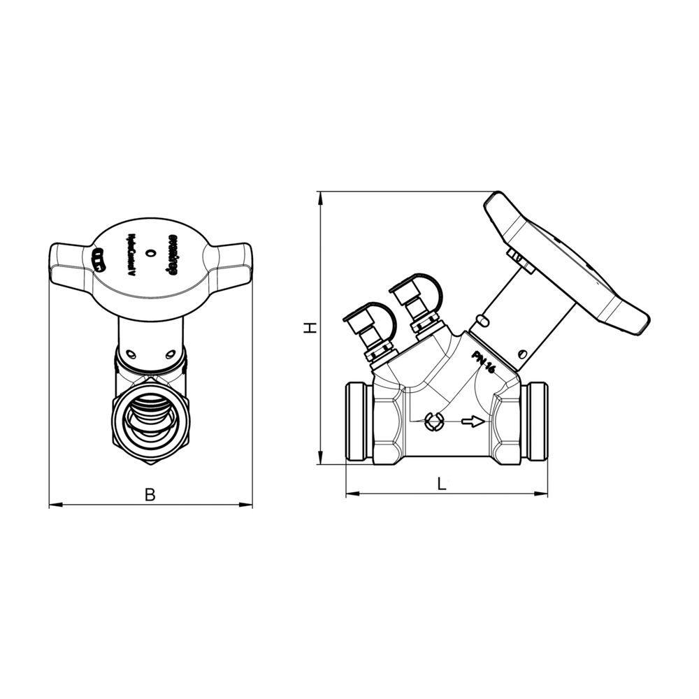 Oventrop HydroControl V Strangregulierventil DN 40, PN 16, G 1 3/4" Außengewinde Hydr... OVENTROP-1062612 4026755479447 (Abb. 3)