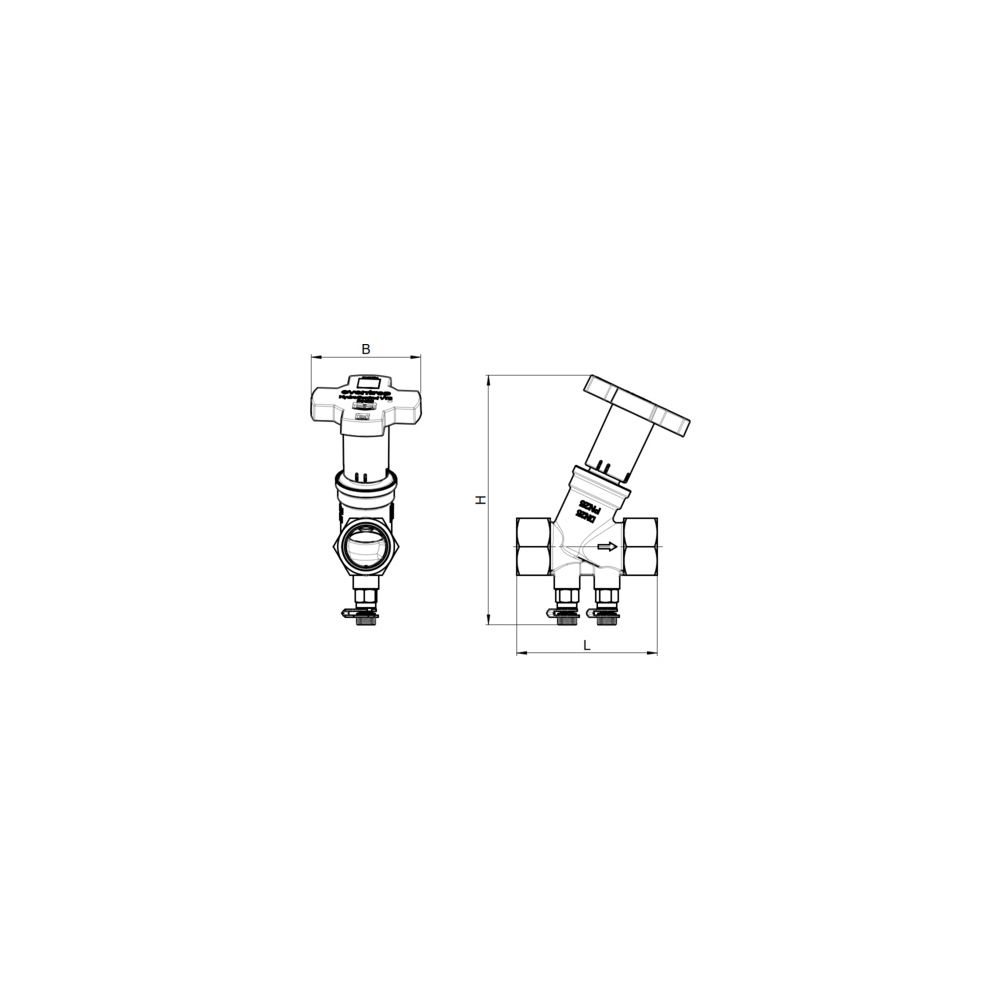 Oventrop Strangregulierventil HydroControl VTS, DN 25, PN 25, Innengewinde, Kvs 8,02,... OVENTROP-1063608 4026755508291 (Abb. 9)