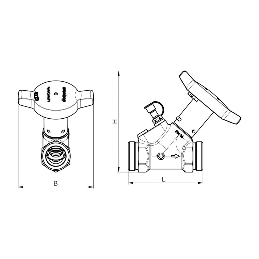 Oventrop HydroControl A Strangabsperrventil DN 25, PN 16, G 1 1/4" Außengewinde, Hydr... OVENTROP-1067628 4026755480467 (Abb. 3)