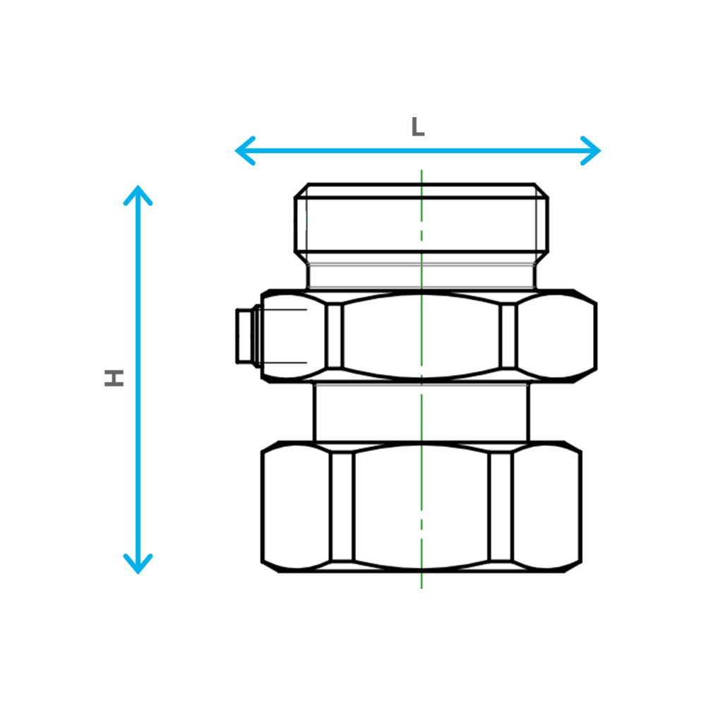 Oventrop Anschlussstück für Cocon Impulsleitung, G 1" AG, G 1" ÜM, M8x1 Anschluss für... OVENTROP-9010509 4026755498394 (Abb. 3)