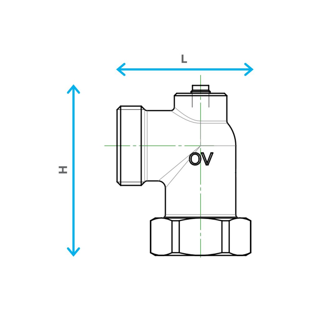 Oventrop Anschlusswinkel 90 Grad für Cocon Impulsleitung, G 1" AG, G 1" ÜM, M8x1 Ansc... OVENTROP-9010510 4026755498400 (Abb. 3)