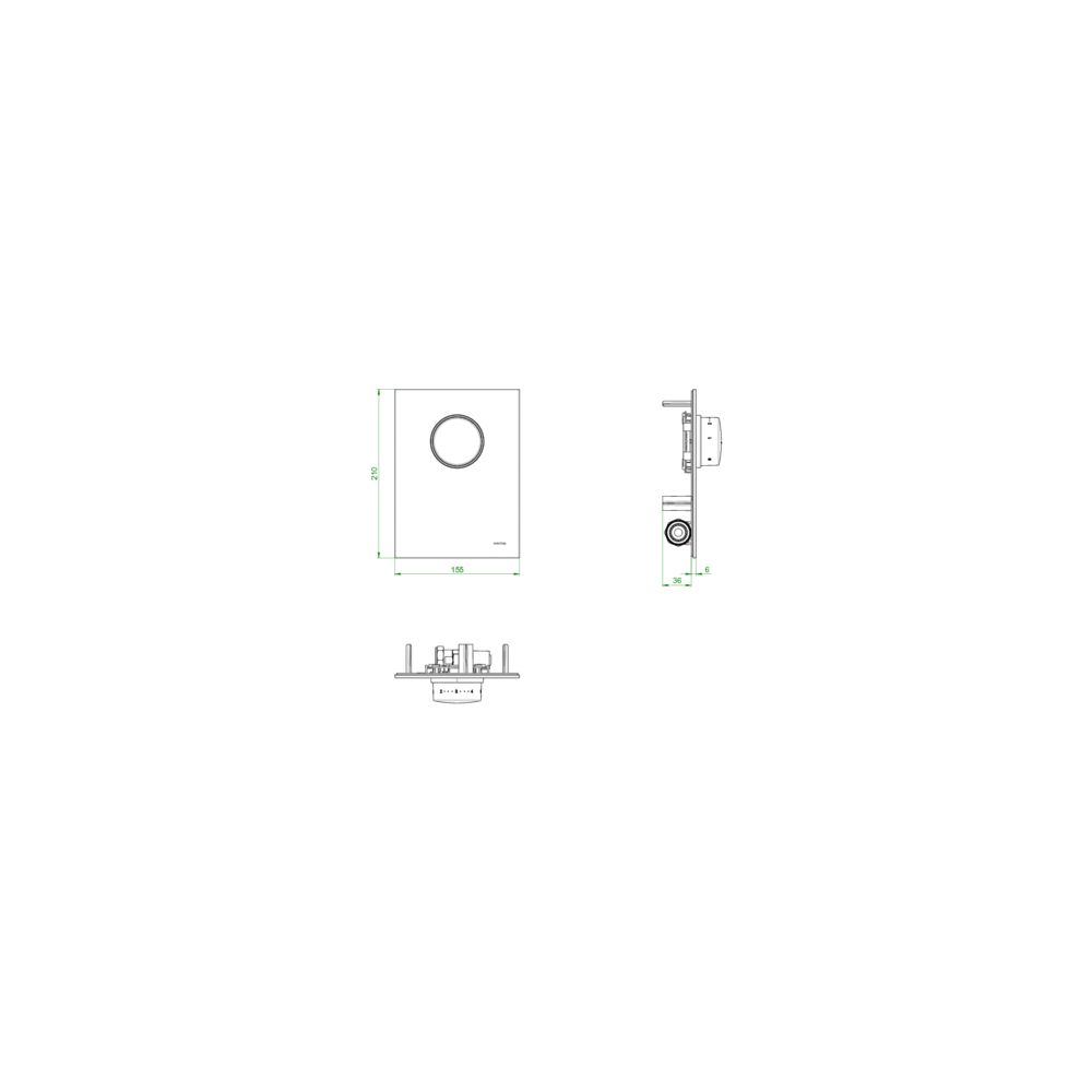 Oventrop Abdeckung mit Thermostat Echtglas weiß, für Unibox T-RTL... OVENTROP-1022777 4026755471663 (Abb. 2)