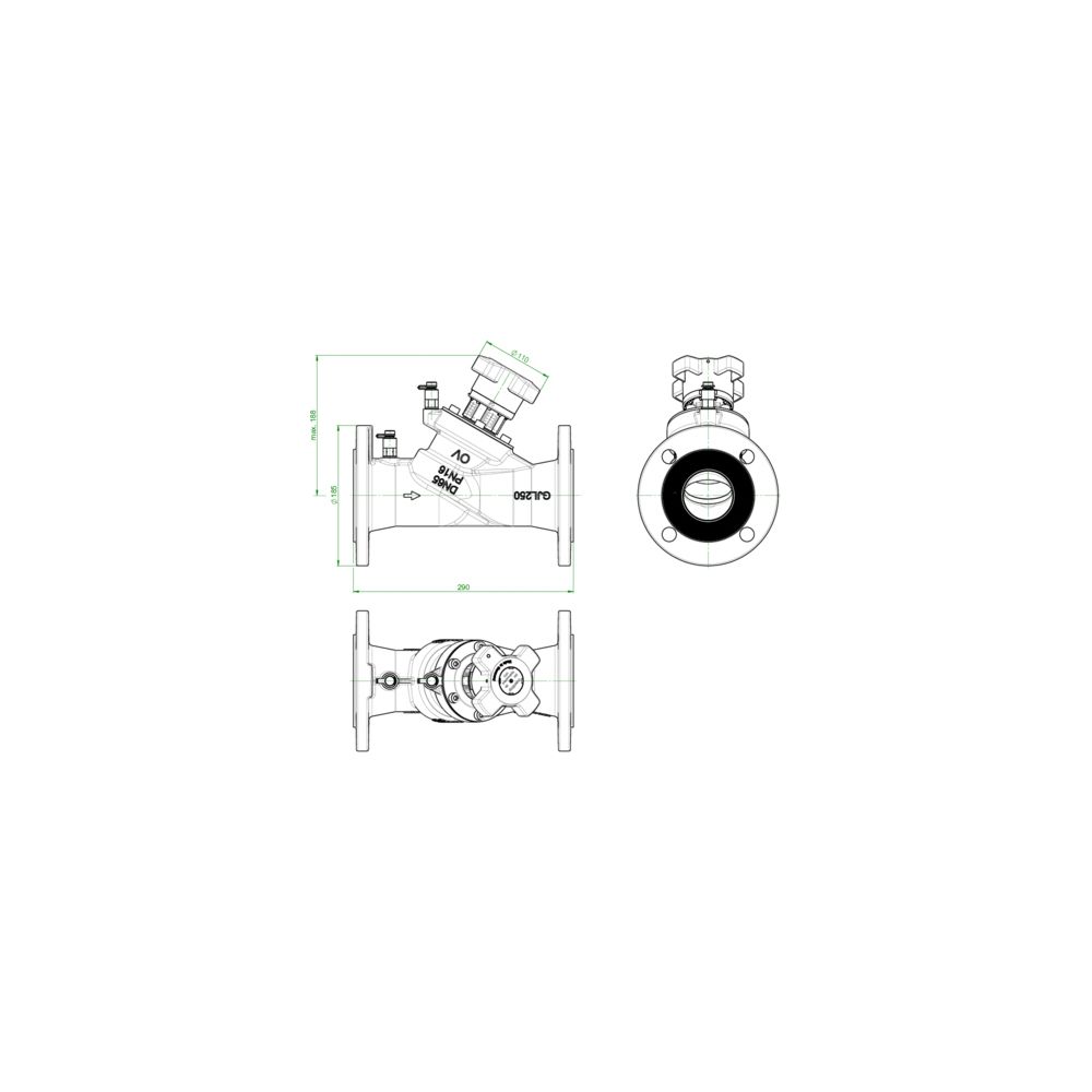 Oventrop Hydrocontrol VFC Strangregulierventil DN 65 Flansch DIN... OVENTROP-1062651 4026755126129 (Abb. 4)