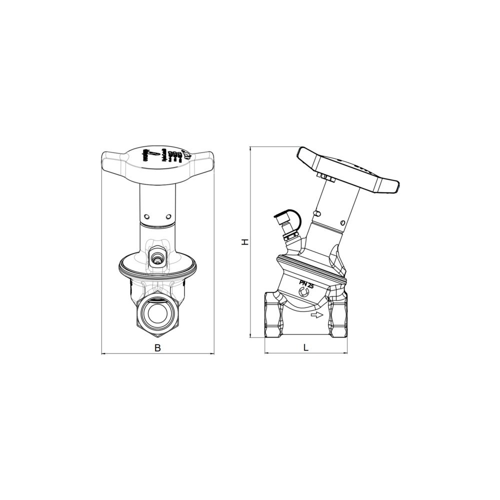 Oventrop HydroControl D Differenzdruckregler DN 32, PN 25, Rp 1 1/4" Innengewinde, e... OVENTROP-1064530 4026755479799 (Abb. 10)