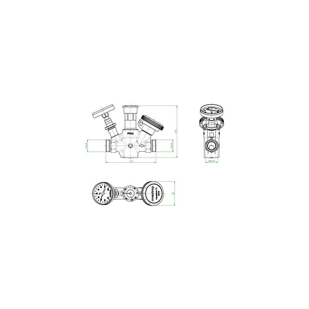 Oventrop Thermisches Zirkulationsventil Aquastrom TV, DN 15, G 3/4", mit Wärmedämmung... OVENTROP-4202704 4026755495560 (Abb. 5)