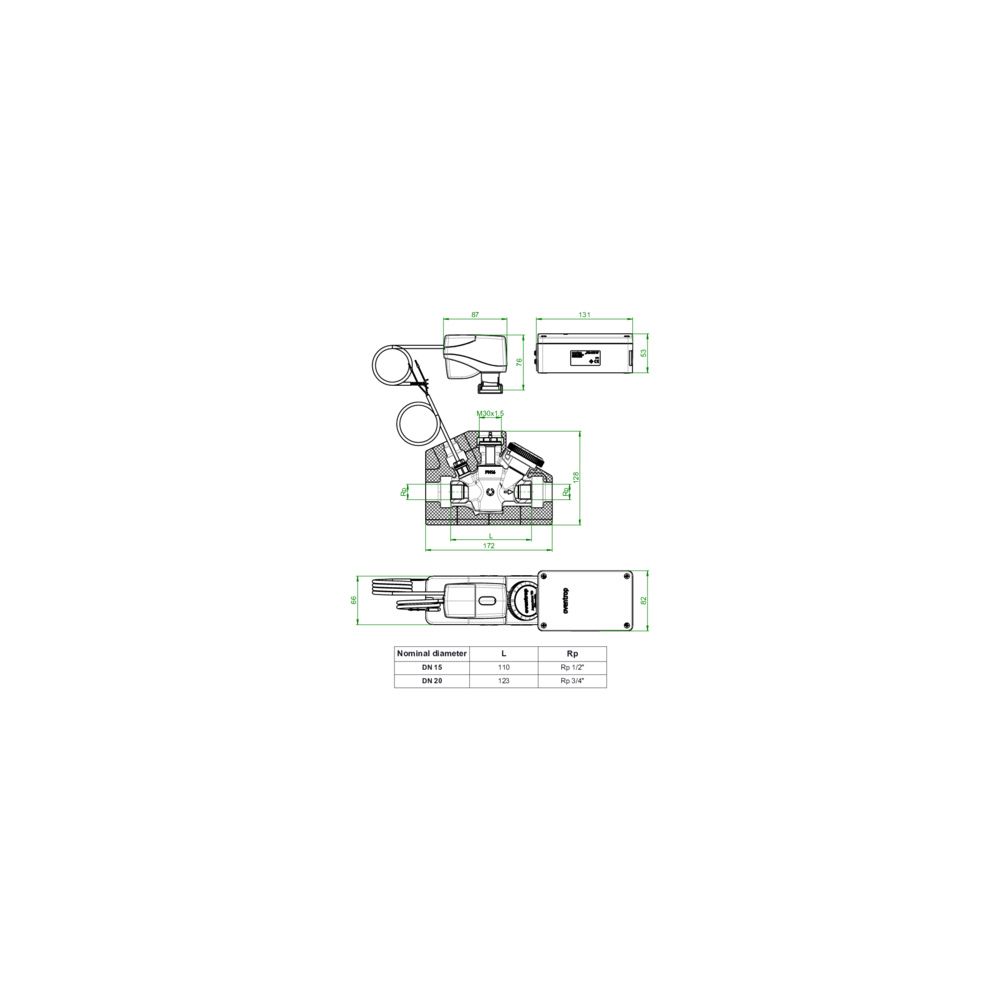 Oventrop Elektronisches Zirkulationsventil Aquastrom TD, DN 20, Rp 3/4", mit FM-CW K ... OVENTROP-4205006 4026755495607 (Abb. 5)