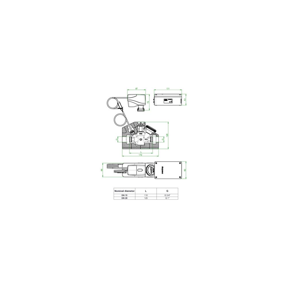 Oventrop Elektronisches Zirkulationsventil Aquastrom TD, DN 15, G 3/4", mit FM-CW K F... OVENTROP-4205104 4026755495614 (Abb. 5)