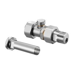 Oventrop Isolier-, Ausgleichs- und Absperrset, DN 20 1/2" Außengew. und Überwurfmutte... OVENTROP-1016256 4026755116946 (Abb. 1)