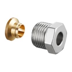 Oventrop Ofix CE Klemmringverschraubung, für Innengewinde 1/2" x 15mm, für Kupferrohr... OVENTROP-1027155 4026755207255 (Abb. 1)