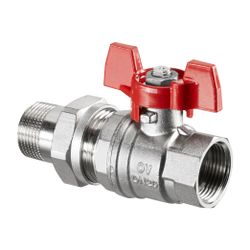 Oventrop Optiba Kugelhahn Flügelgriff DN 15, 1/2" Innengewinde, Verschraubung mit Auß... OVENTROP-1075804 4026755327755 (Abb. 1)