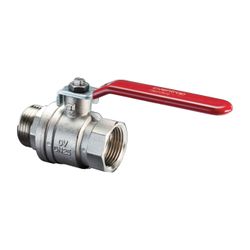 Oventrop Optiba Kugelhahn Hebelgriff DN 15 G 1/2" Innengewinde, G 1/2" Außengewinde P... OVENTROP-1076204 4026755129038 (Abb. 1)
