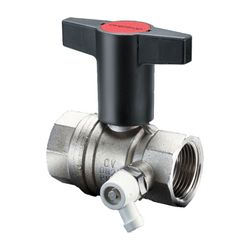 Oventrop Optiba Kugelhahn Knebelgriff DN 15, 1/2" Innengewinde, PN 16 mit Entleerung,... OVENTROP-1077804 4026755262650 (Abb. 1)