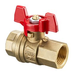 Oventrop Kugelhahn entzinkungsbeständig Flügelgriff DN 15 beidseitig 1/2" Innengewind... OVENTROP-1079404 4026755232196 (Abb. 1)