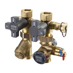 Oventrop Anschluss Flypass Set 1 mit Cocon QTZ 150-1050l/h und Schmutzfänger DN 15... OVENTROP-1149650 4026755430103 (Abb. 1)