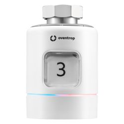 Oventrop termios Pro Thermostat mit Anschlussset Danfoss RA, 230V, Display, Aluminium... OVENTROP-1154064 4026755556674 (Abb. 1)