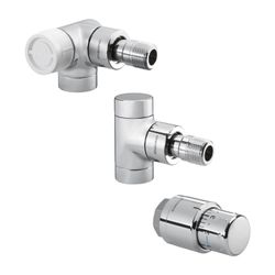 Oventrop Baureihe E/UniS Anschluss-Set DN 15 Winkeleckausführung links, verchromt... OVENTROP-1164352 4026755332643 (Abb. 1)
