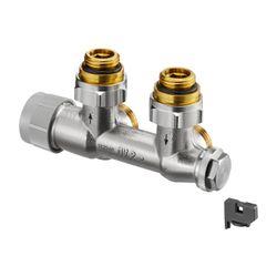 Oventrop Multiblock TQ Anschlussarmatur Eckausführung, Rp 1/2" Außengewinde, mit Q-Te... OVENTROP-1184074 4026755423464 (Abb. 1)