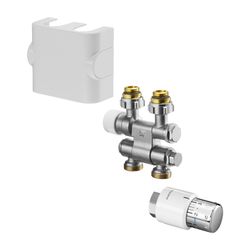 Oventrop Anschluss-Set für Badheizkörper Multiblock TF/Uni S, schwenkbar, Weiß... OVENTROP-1184135 4026755319583 (Abb. 1)