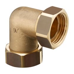 Oventrop Anschlusswinkel für Kesselverrohrung, G 1” Überwurfmutter x G 1” Überwurfmut... OVENTROP-1359063 4026755318166 (Abb. 1)