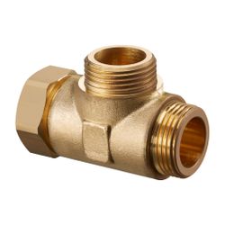 Oventrop T-Stück für Kesselverrohrung G 1” x G 1” x G 1” Überwurfmutter... OVENTROP-1359080 4026755318265 (Abb. 1)