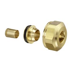 Oventrop Regusol Klemmringverschraubung DN 25 G 1” Überwurfmutter 22mm, 2-fach, Hülse... OVENTROP-1367589 4026755386547 (Abb. 1)