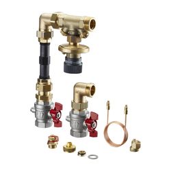 Oventrop Wärmemengenzähler-Anschluss-Set für Verteiler Eckausführung, Hycocon DTZ, Ku... OVENTROP-1404682 4026755450699 (Abb. 1)