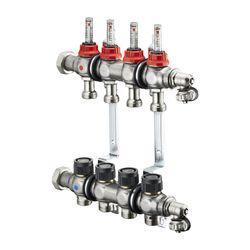 Oventrop Multidis SF Edelstahl-Verteiler 1 2016 für 4 Heizkreise, 0-5 l/min.... OVENTROP-1405354 4026755437676 (Abb. 1)
