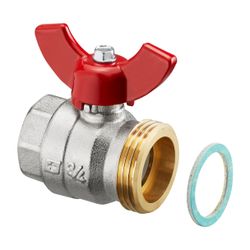 Oventrop Kugelhahn 1 flachdichtend für Multidis SH/SF/SFQ Heizkreisverteiler, DN 20... OVENTROP-1406383 4026755249873 (Abb. 1)