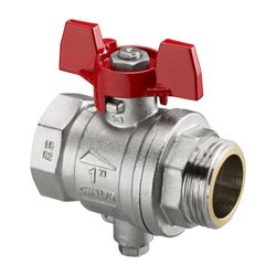 Oventrop Kugelhahn 1" DN 25 mit Temperaturfühleranschluss... OVENTROP-1406708 4026755172409 (Abb. 1)