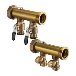 Oventrop Multidis SFI Messingverteiler 1 1/2", für 2 Heizkreise... OVENTROP-1414452 4026755373141 (Abb. 1)