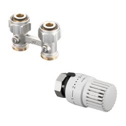 Oventrop Set vindo TH und Multiflex Durchgangsausführung, G 3/4" Außengewinde... OVENTROP-1715813 4026755448825 (Abb. 1)