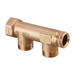 Oventrop Sanitärverteiler selbstdichtend, DN 20 3/4", 2-fach, Rotguss... OVENTROP-4200453 4026755165395 (Abb. 1)