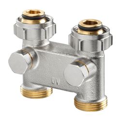 Oventrop Umlenkstück mit Absperrung für Einrohrbetrieb DG-Form... OVENTROP-9010270 4026755301496 (Abb. 1)